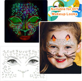 Noctilucent Face Jewels Temporary Tattoo-Luminous Face Gems