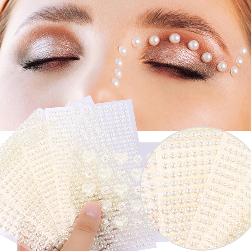 Pearl Makeup Self Adhesive Rhinestones for Eye Jewels Face Gems